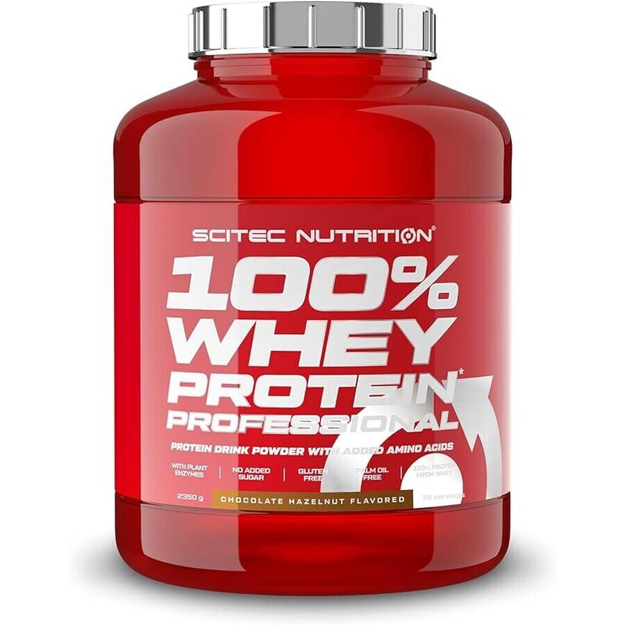 Proteine in polvere 100% Whey Protein Professional, Chocolate Hazelnut, 2350 g, Scitec Nutrition