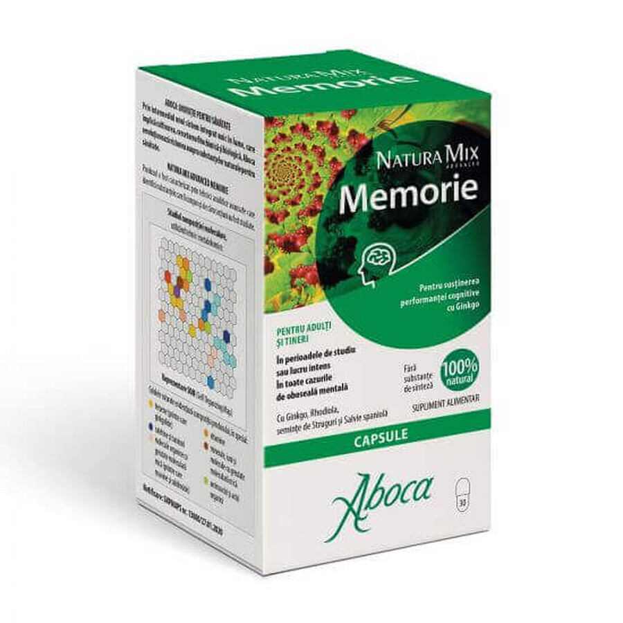 Natura Mix Mémoire Avancée, 30 gélules, Aboca