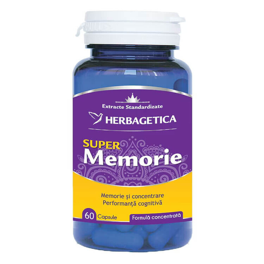 Super Memorie, 60 capsule, Herbagetica