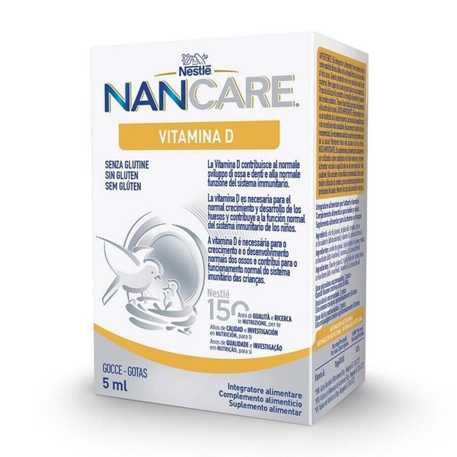 Nancare Vitamina D Gocce, 5 ml, Nestlè