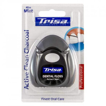 Dental floss Active Clean Charcoal, 40 m, Trisa