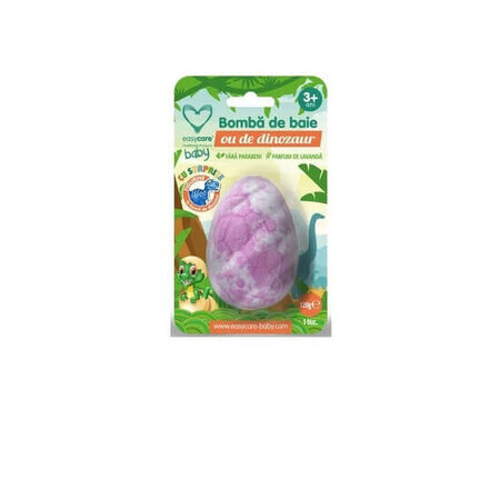 Effervescent bath bomb Dinosaur egg with surprise, 120 g, Easycare Baby