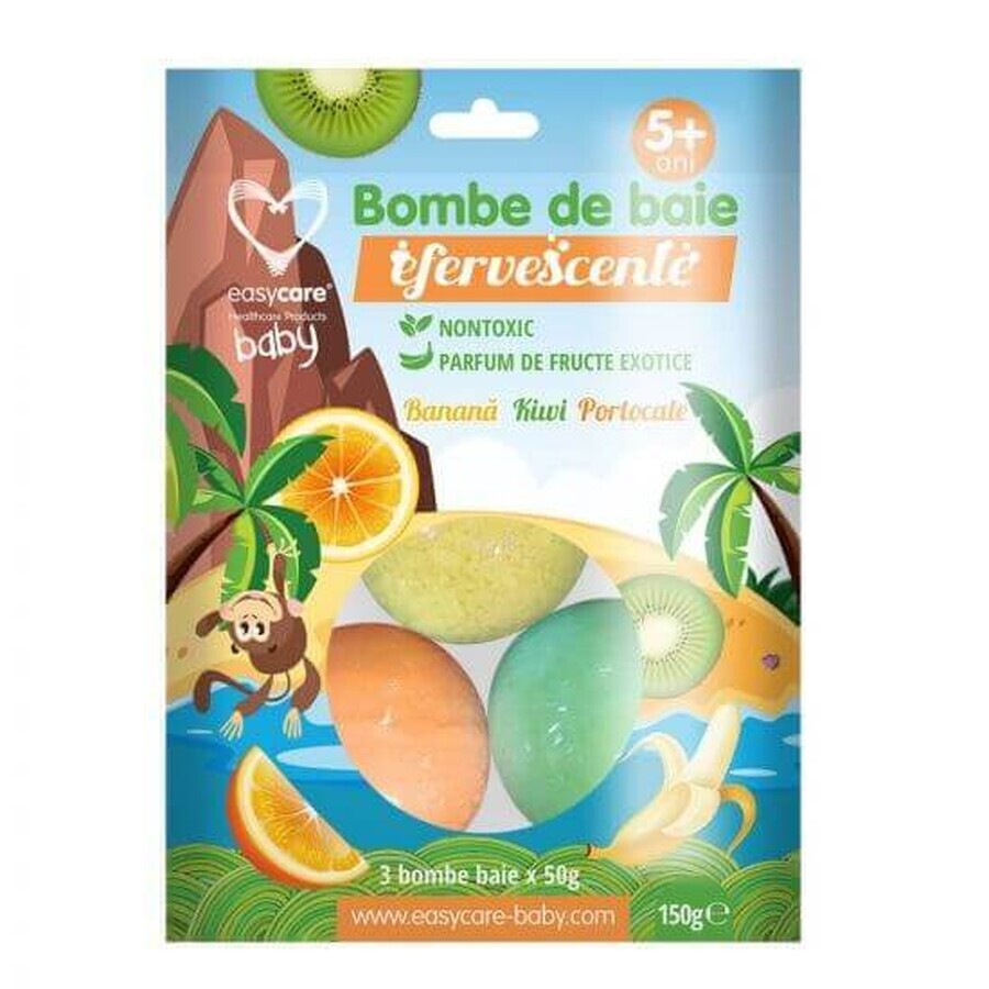 Bombe da bagno effervescenti, 3 pezzi, +5 anni, EasyCare