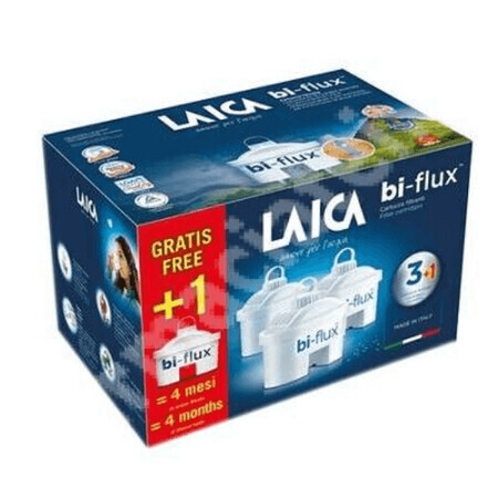 Bi-Flux filter cartridges, 3 + 1 pieces, Laica