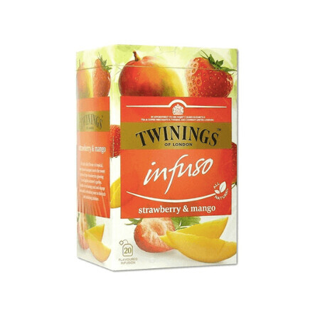 Strawberry and mango infused tea, 20 sachets, Twinings