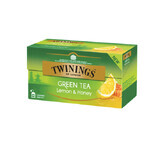 Green tea with lemon and honey flavour, 25 sachets, Twinings