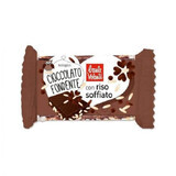 Organic bitter chocolate with expanded rice, 25g, Baule Volante