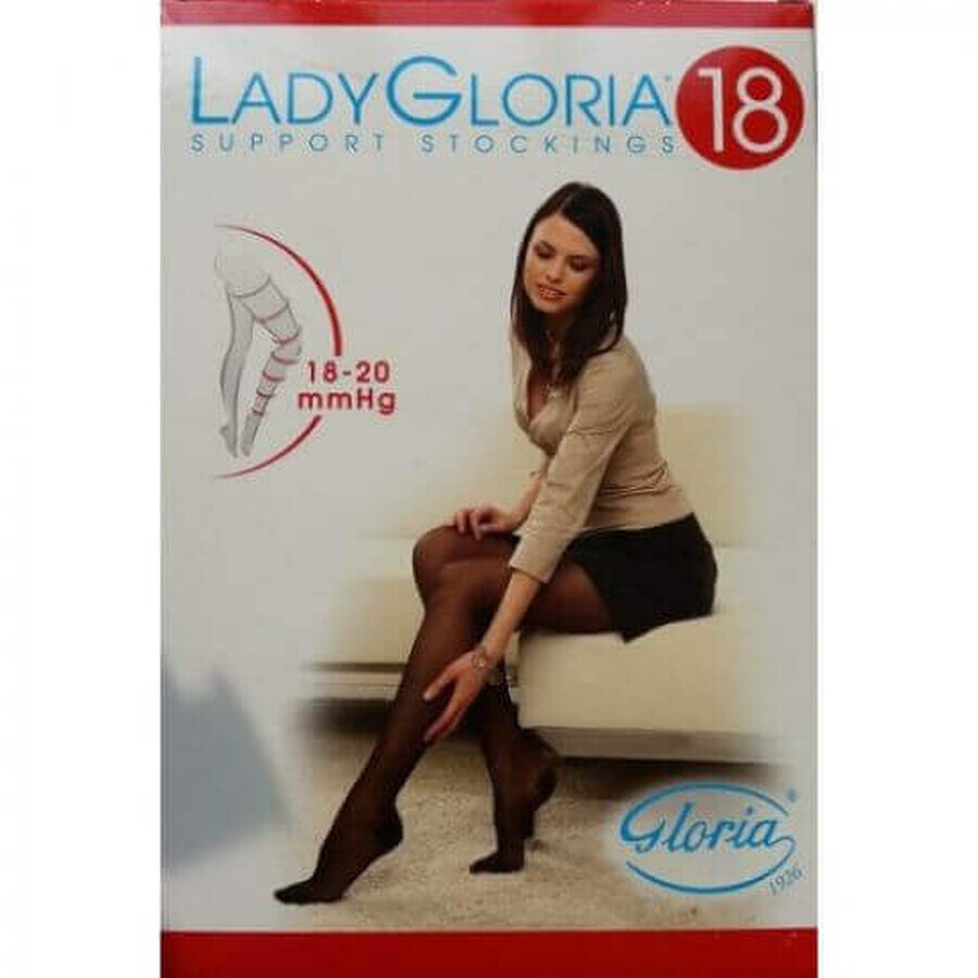 Compression stockings with pantyhose no.4, black, Lady Gloria