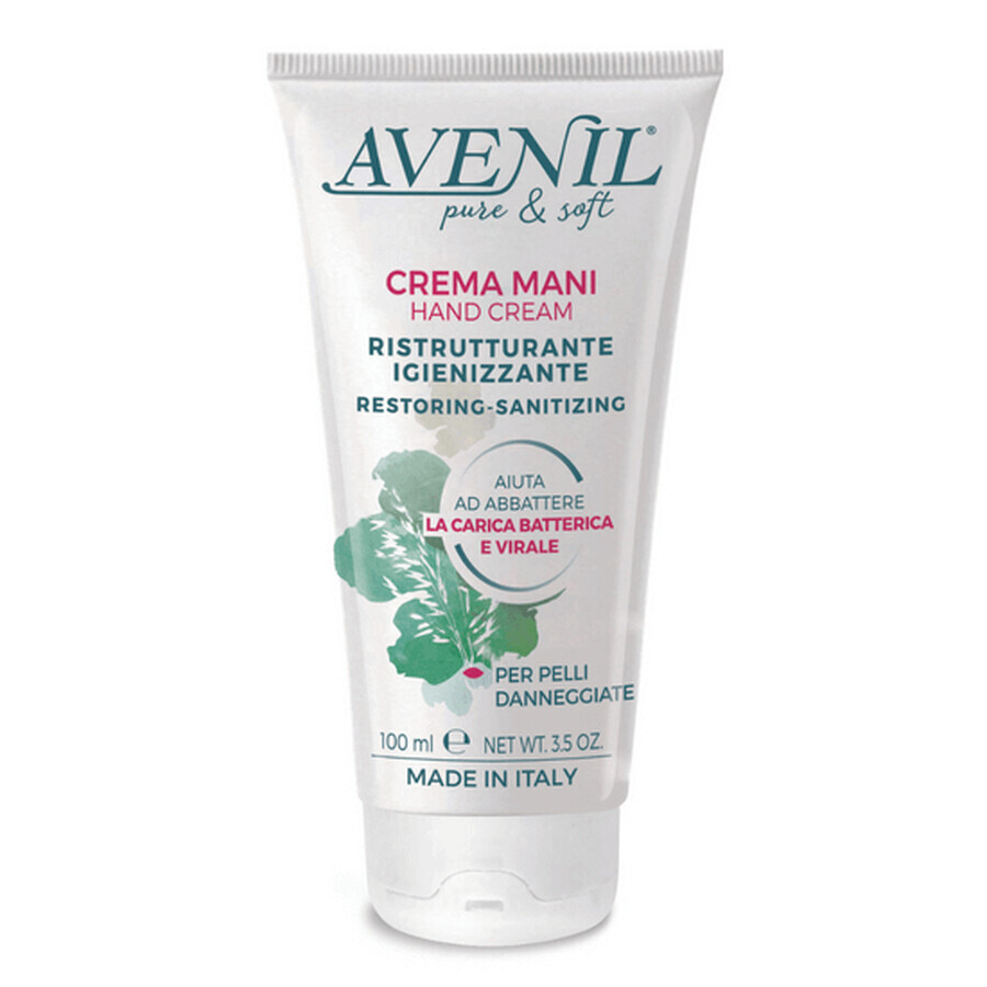 Crème pour les mains restructurante et assainissante, 100 ml, Avenil