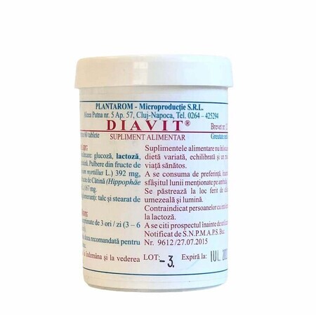 Diavit 1gr, 60 compresse, Plantarom