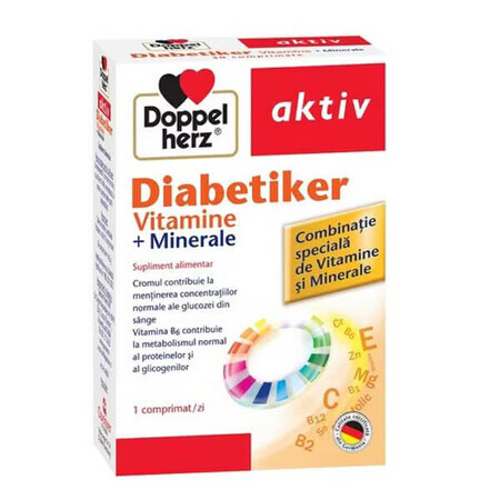 Doppelherz Aktiv Diabetiker Vitamine e minerali, 30 cpr, Queisser Pharma