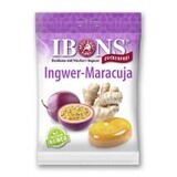 Sugar-free drops with ginger and passion fruit flavour, 75 g, Ibons