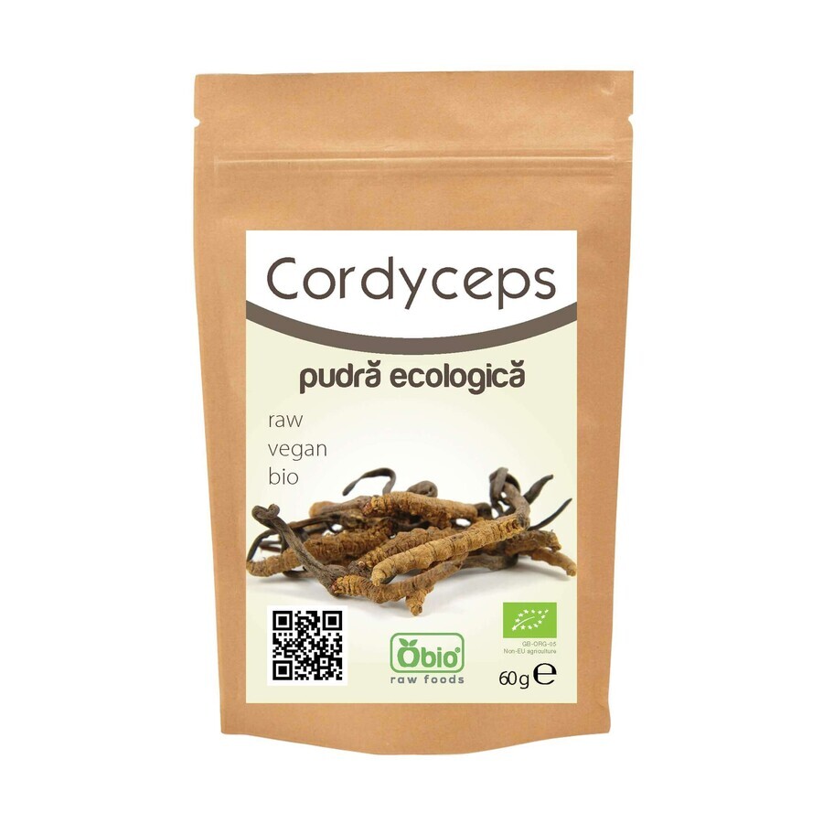 Cordyceps pulbere raw, 60 g, Obio