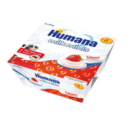 Strawberry yoghurt, + 6 months, 4x100 g, Humana