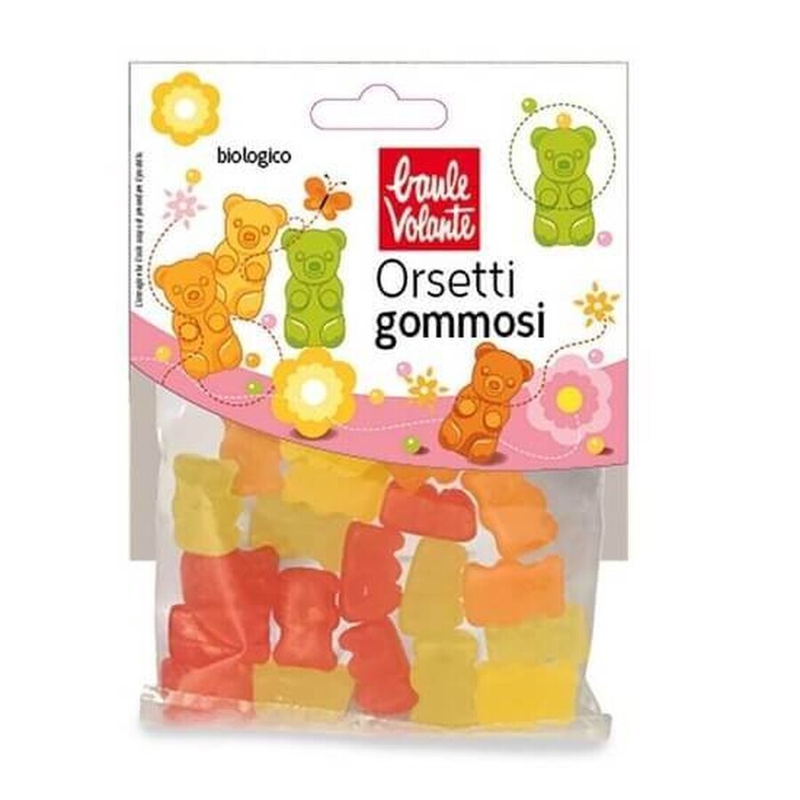 Gelatine biologiche al gusto di frutta Happy Bears, 75 g, Baule Volante