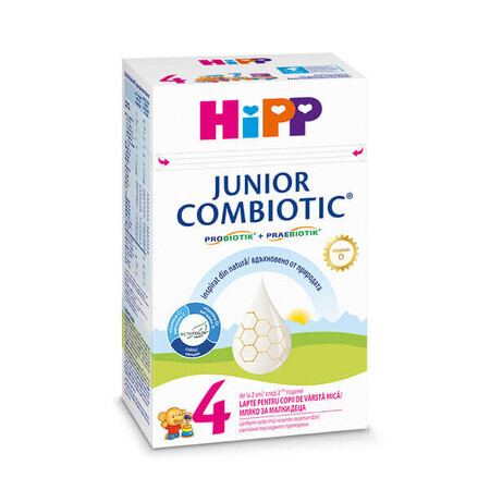 Lapte praf formula de crestere Junior Combiotic 4, +2 ani, 500gr, Hipp