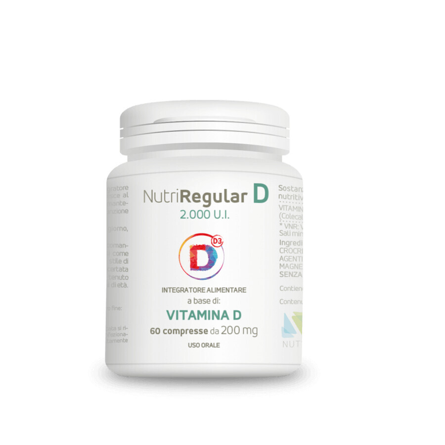 NutriRegular vitamina D, 2000 UI, 60 cpr, Nutrileya