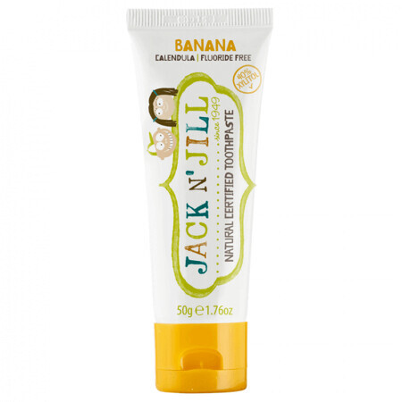 Dentifricio naturale per bambini al gusto di banana, +6 mesi, 50 g, Jack N Jill