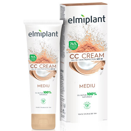 Crema CC Skin Moisture, tonalità media, 50 ml, Elmiplant