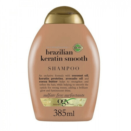 Shampoo brasiliano liscio alla cheratina, 385 ml, OGX