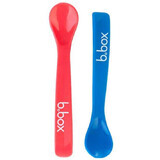 Set of 2 flexible silicone spoons, Blue and Red, BBOX