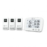 Digital thermometer and hygrometer set with 3 external wireless transmitters Trio, Airbi