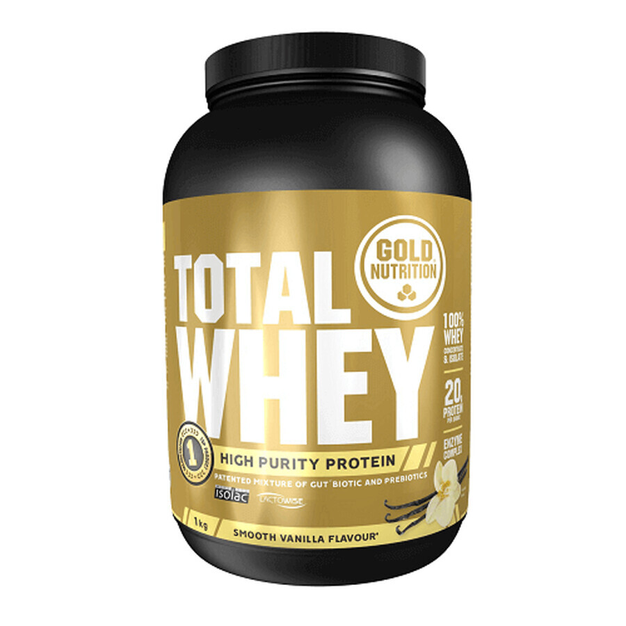 Proteine ​​in polvere al gusto di vaniglia Total Whey, 1 kg, Gold Nutrition