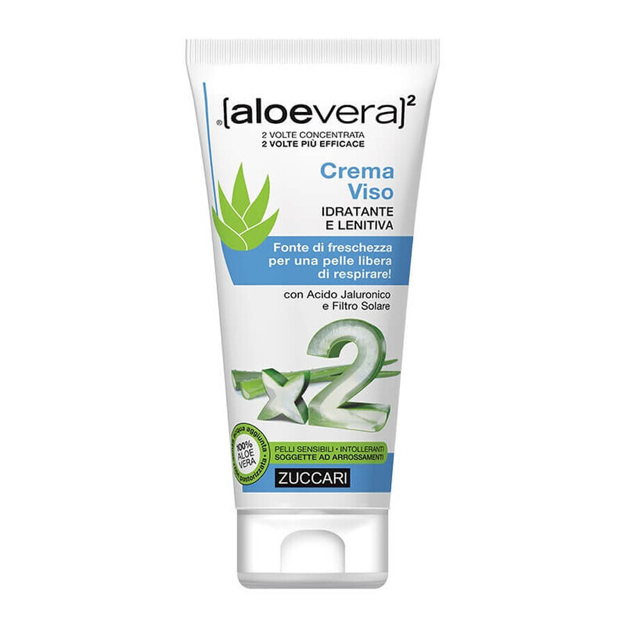 Zuccari Aloevera2 - Crema Viso Idratante Lenitiva, 50ml