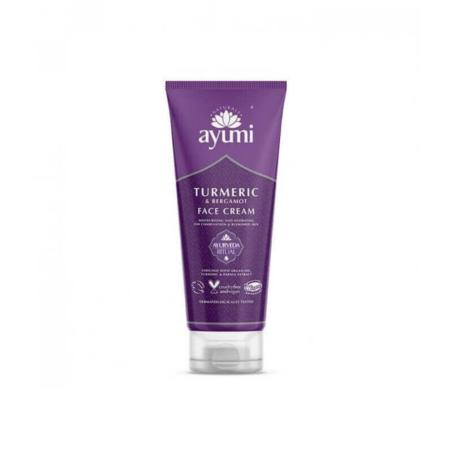 Crema viso con Curcuma e Bergamotto x 100ml, Ayumi