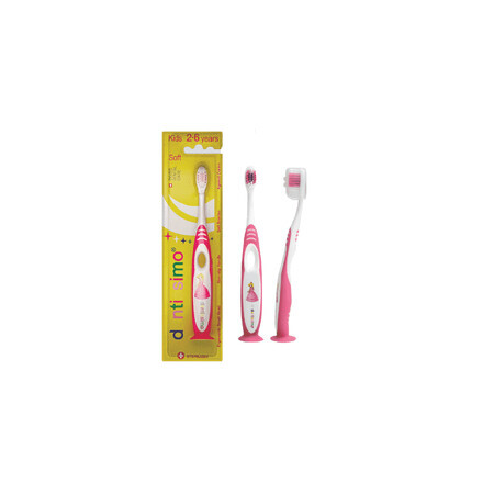 Spazzolino da denti per bambini Dentissimo rosa Bambini 2-6 anni Setole morbide