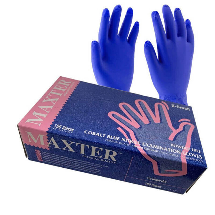 Guanti in nitrile blu Maxter L x 100 pezzi/taglio