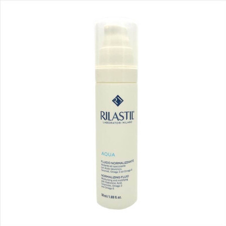 Rilastil Aqua - Fluido Normalizzante Idratante E Opacizzante, 50ml