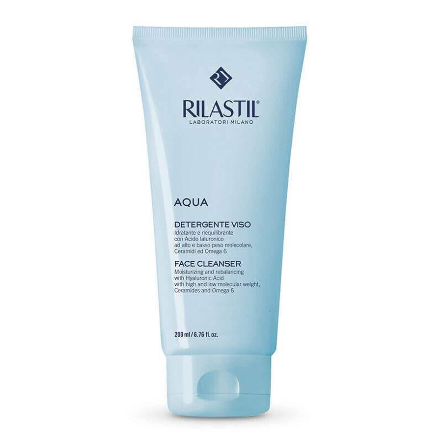 Rilastil Aqua - Detergente Viso Idratante E Riequilibrante, 200ml