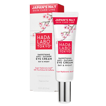 Crema occhi antifatica giorno e notte con acido super ialuronico, 15 ml, Hada Labo Tokyo