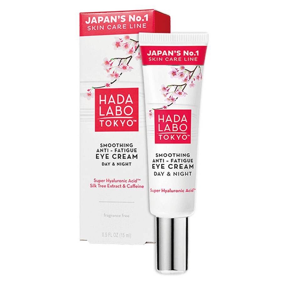 Crema occhi antifatica giorno e notte con acido super ialuronico, 15 ml, Hada Labo Tokyo