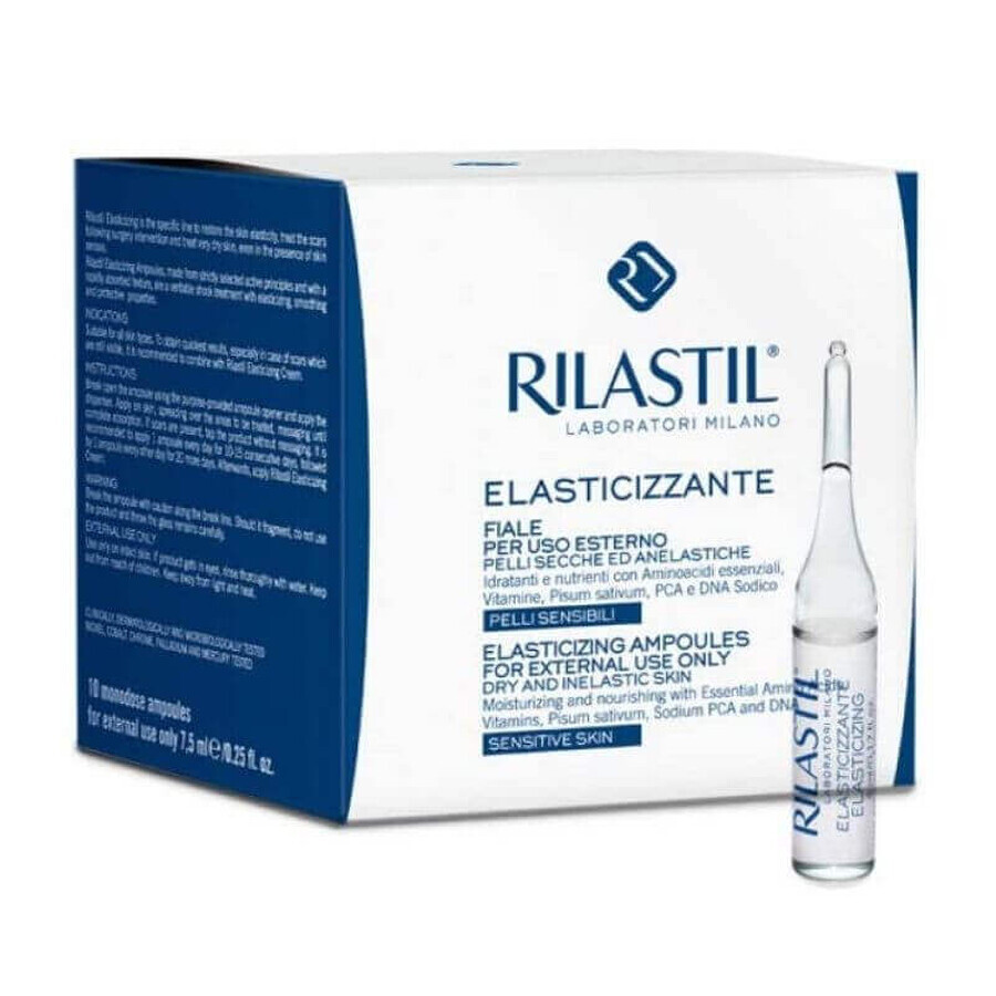 RILASTIL ELASTICIZING - Verzorgende flacons voor de gevoelige, elastische, littekenhuid 10 x 5ml