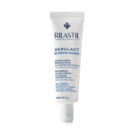 Rilastil Xerolact - Crema Mani Riparatrice Nutriente e Protettiva, 30ml