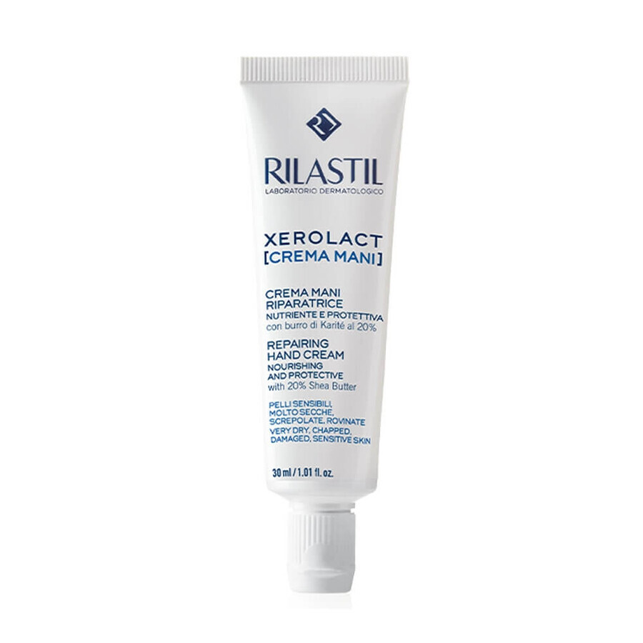 Rilastil Xerolact - Crema Mani Riparatrice Nutriente e Protettiva, 30ml