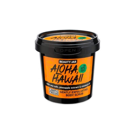 Scrub delicato, con sale marino, Aloha Hawaii x 200g, Beauty Jar