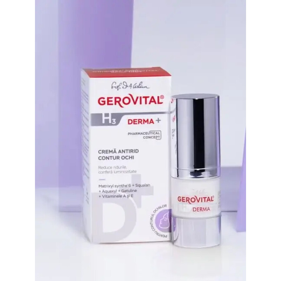 Gerovital H3 Derma+ Anti-Wrinkle Eye Cream, 15 ml, Farmec