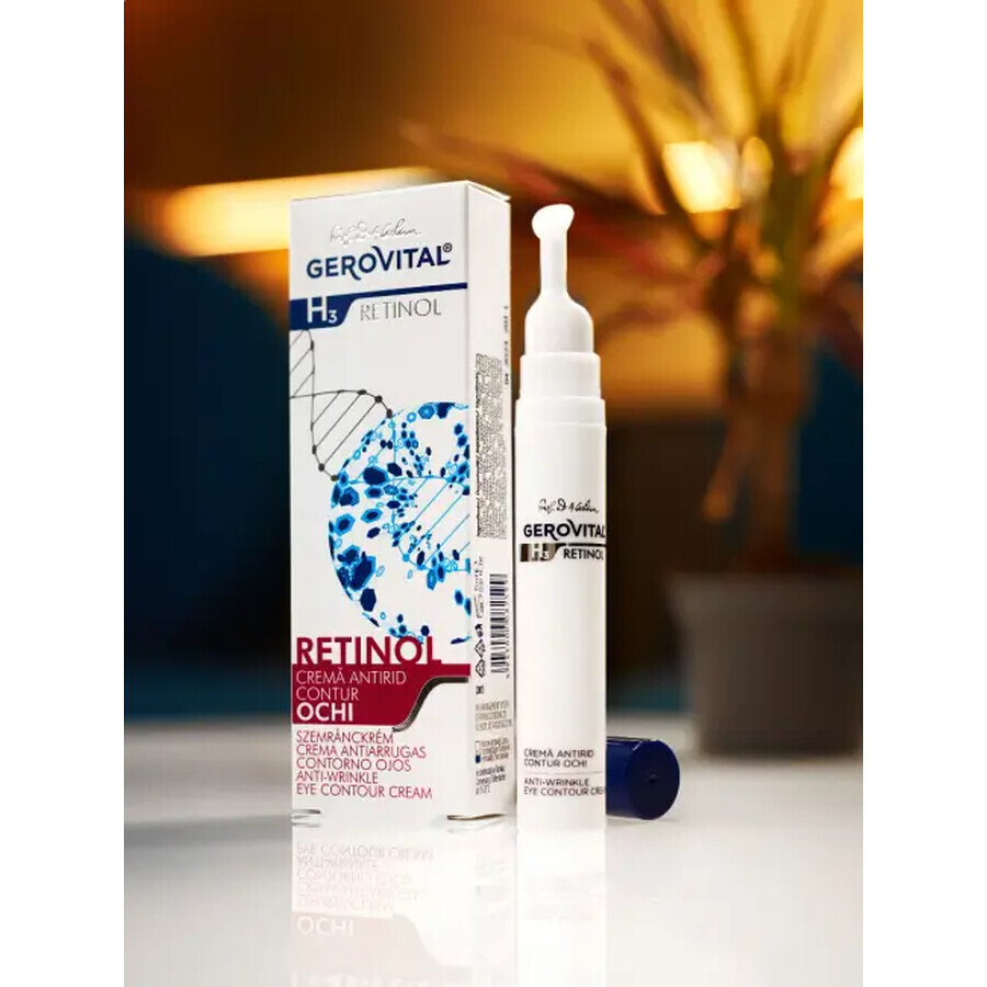 Crema Antirughe Contorno Occhi, Gerovital H3 Retinol, 15 ml, Farmec