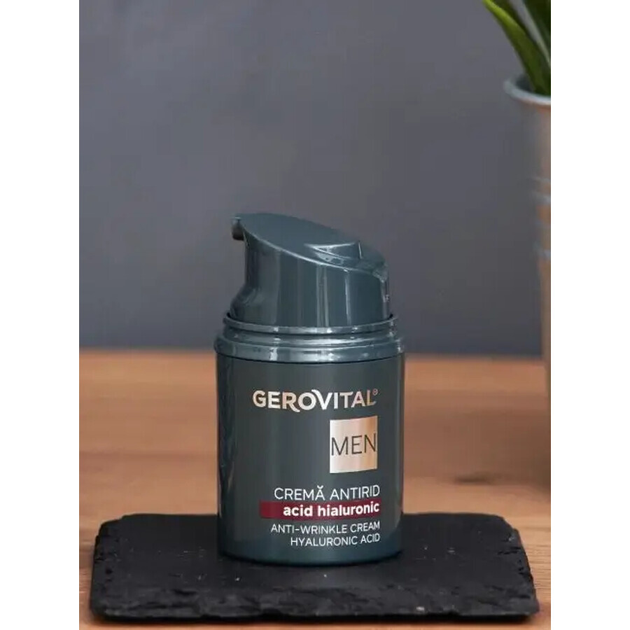 Crème anti-rides à l'acide hyaluronique Gerovital Men, 30 ml, Farmec