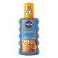 Olio spray per la protezione solare SPF 20 Protect &amp; Bronze, 200 ml, Nivea Sun