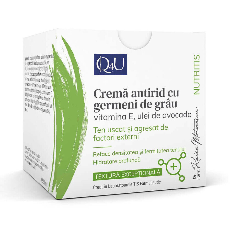 Crema antiarrugas con germen de trigo Nutritis Q4U, 50 ml, Tis Farmaceutic