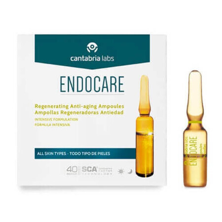 Anti-aging vials with regenerative effect Endocare, 7 vials x 1 ml, Cantabria Labs