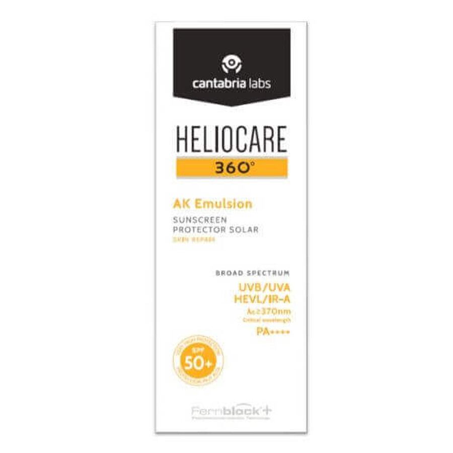 Emulsione AK per protezione solare con SPF 50 Heliocare 360, 50 ml, Cantabria Labs