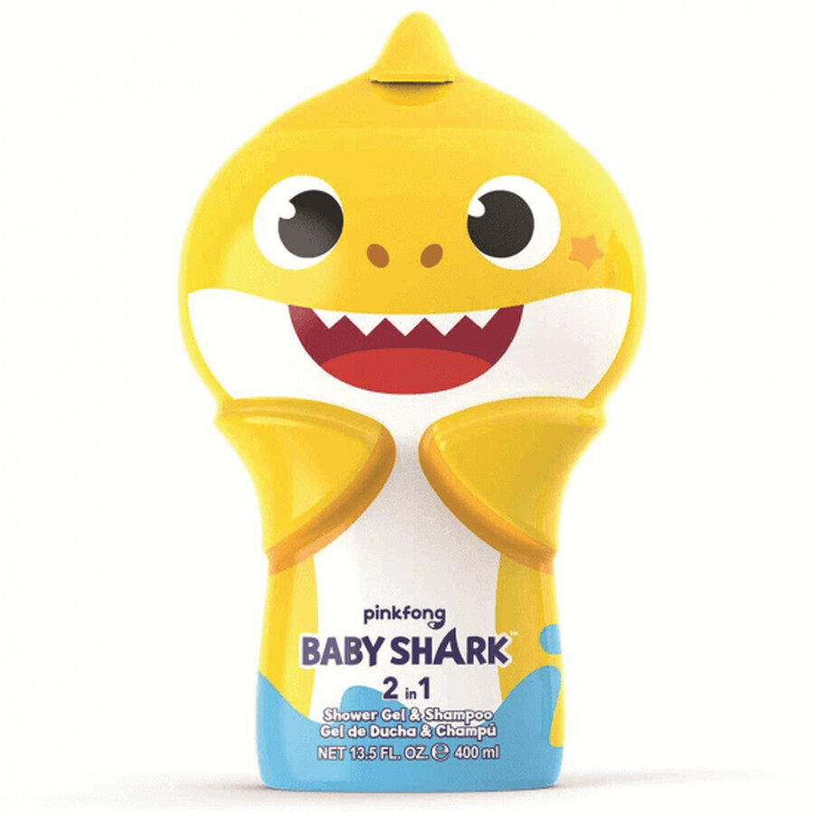 Gel doccia e shampoo Baby Shark per bambini, 400 ml, Air Val