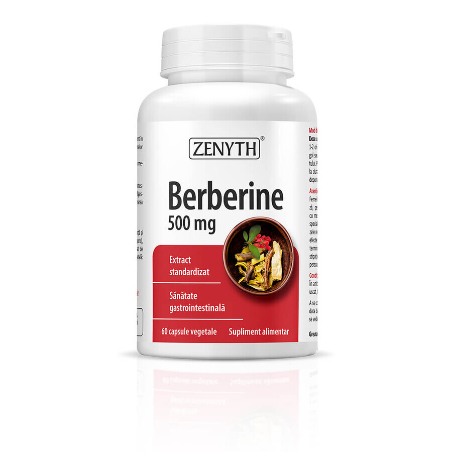 Berberine, 500 mg, 60 capsule, Zenyth