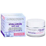 Crema de día antiarrugas con ácido hialurónico puro SPF10 Hyaluron, 50 ml, Gerocossen