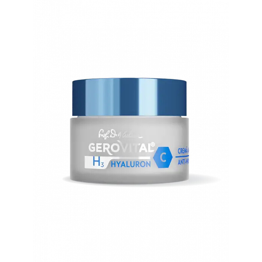 Crema Antirughe da Giorno, Gerovital H3 Hyaluron C, 50 ml, Farmec